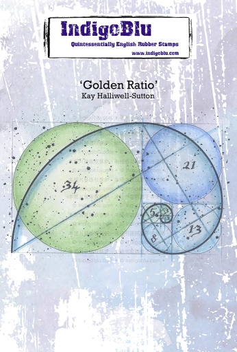 Golden Ratio A6 Red Rubber Stamp by Kay Halliwell-Sutton